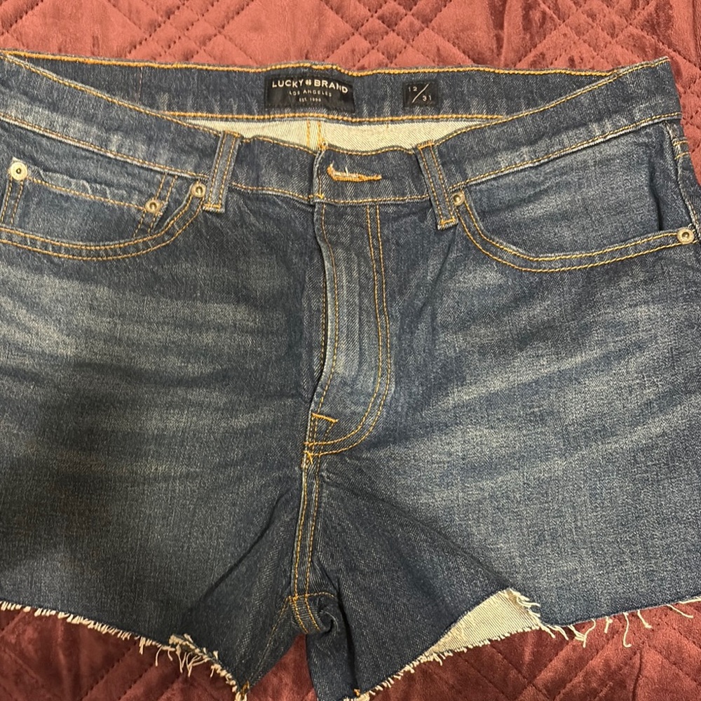 Lucky Brand Blue Distressed Jean Shorts